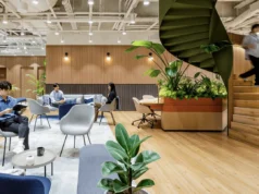 Định nghĩa lại Coworking Space thời công nghệ 4.0 cùng JustCo tại TP.Hồ Chí Minh Một góc khu vực tiếp khách của JustCo